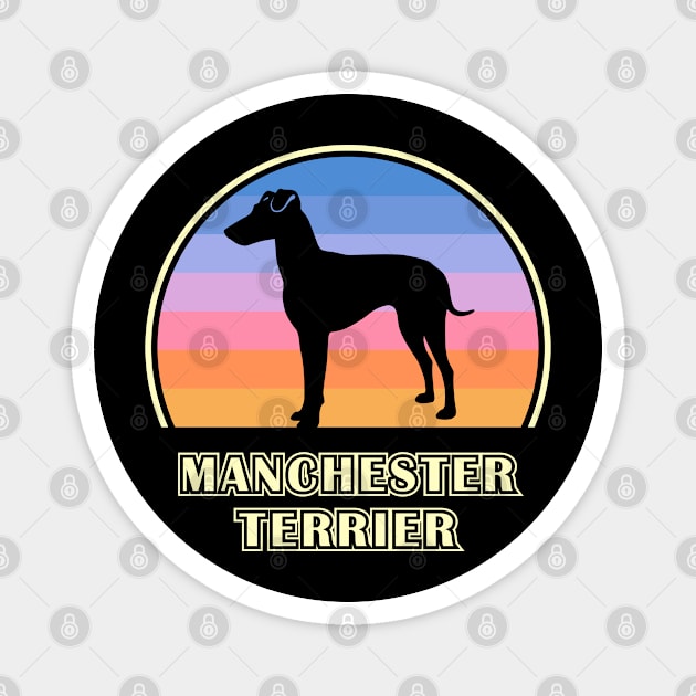 Manchester Terrier Vintage Sunset Dog Magnet by millersye